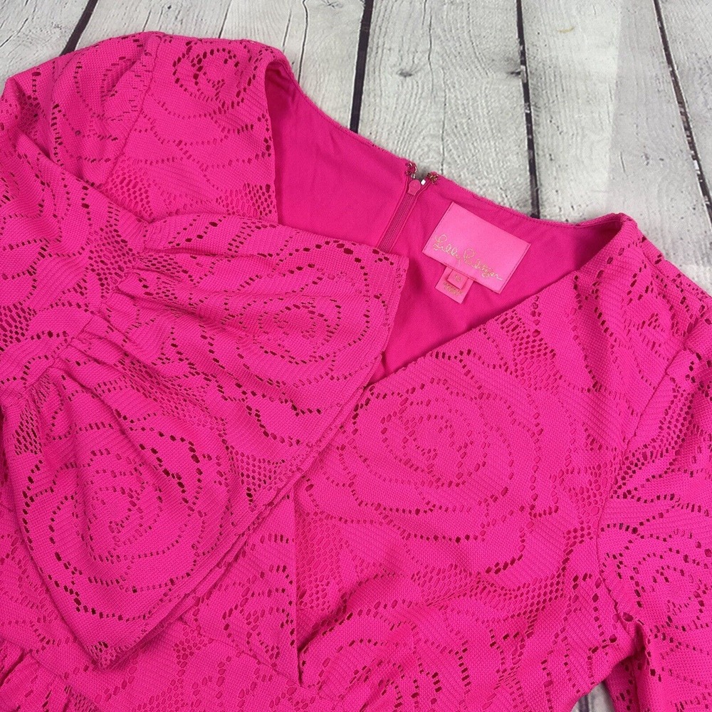 Lilly Pulitzer Pink Lace Midi Dress